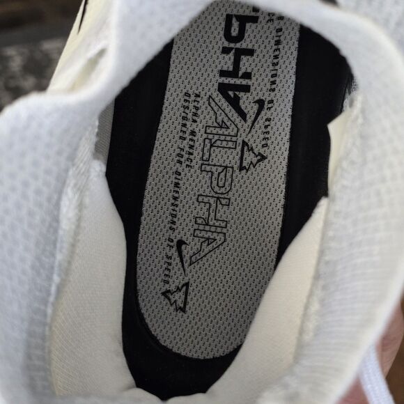Nike Football Cleats Alpha Menace Elite 3 Pure Platinum White Sz 11.5 CT6648-109